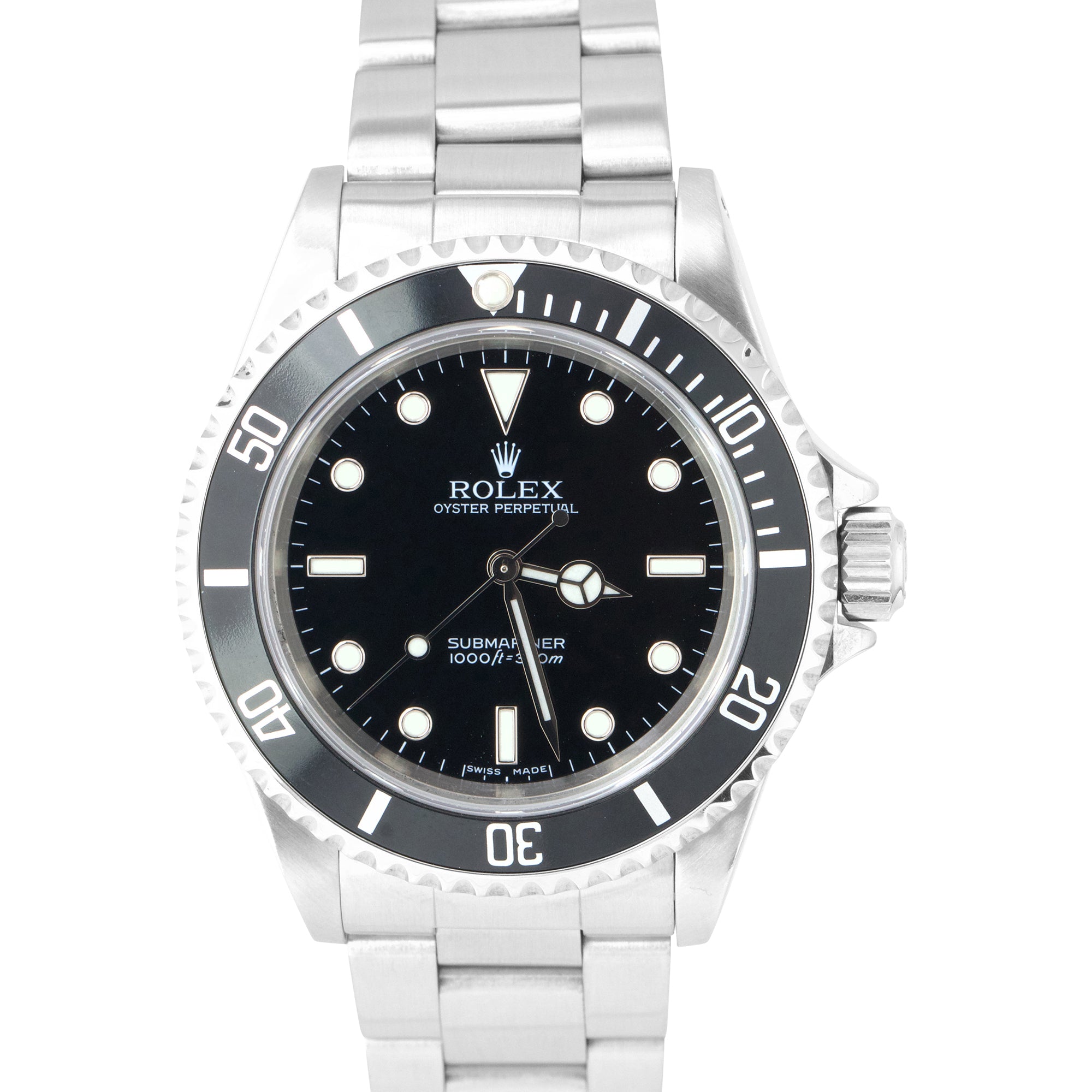 Rolex Submariner No-Date Stainless Steel Black Dial 40mm Swiss Dive Watch 14060M