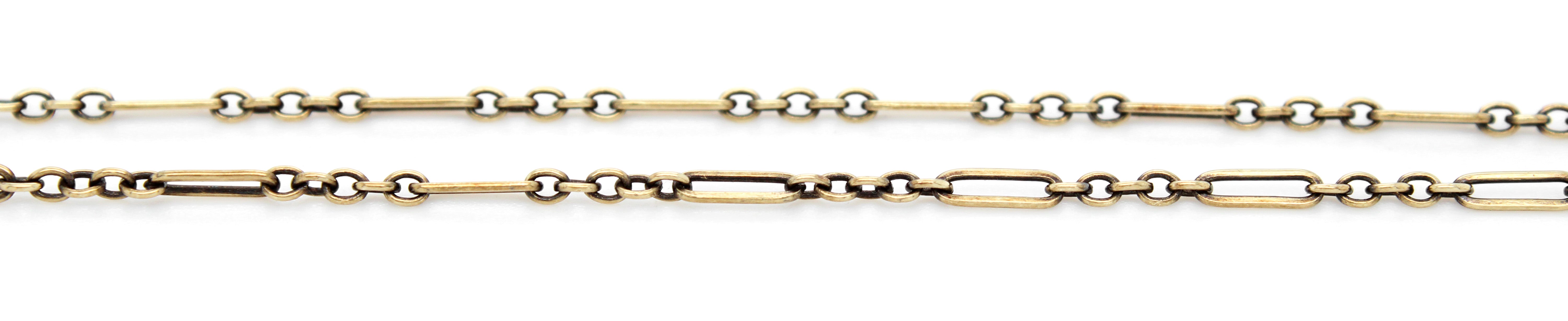 Art Nouveau 5ctw Teal Stone Rectangular Pendant 17" Necklace in 14k Yellow Gold