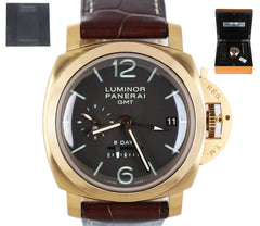 Panerai Luminor DOT DIAL GMT 1950 8 Days PAM00289 18K Rose Gold 44mm P