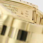 Rolex Date 15037 14K Yellow Gold 34mm BLUE DIAMOND Dial Fluted Oyster Watch