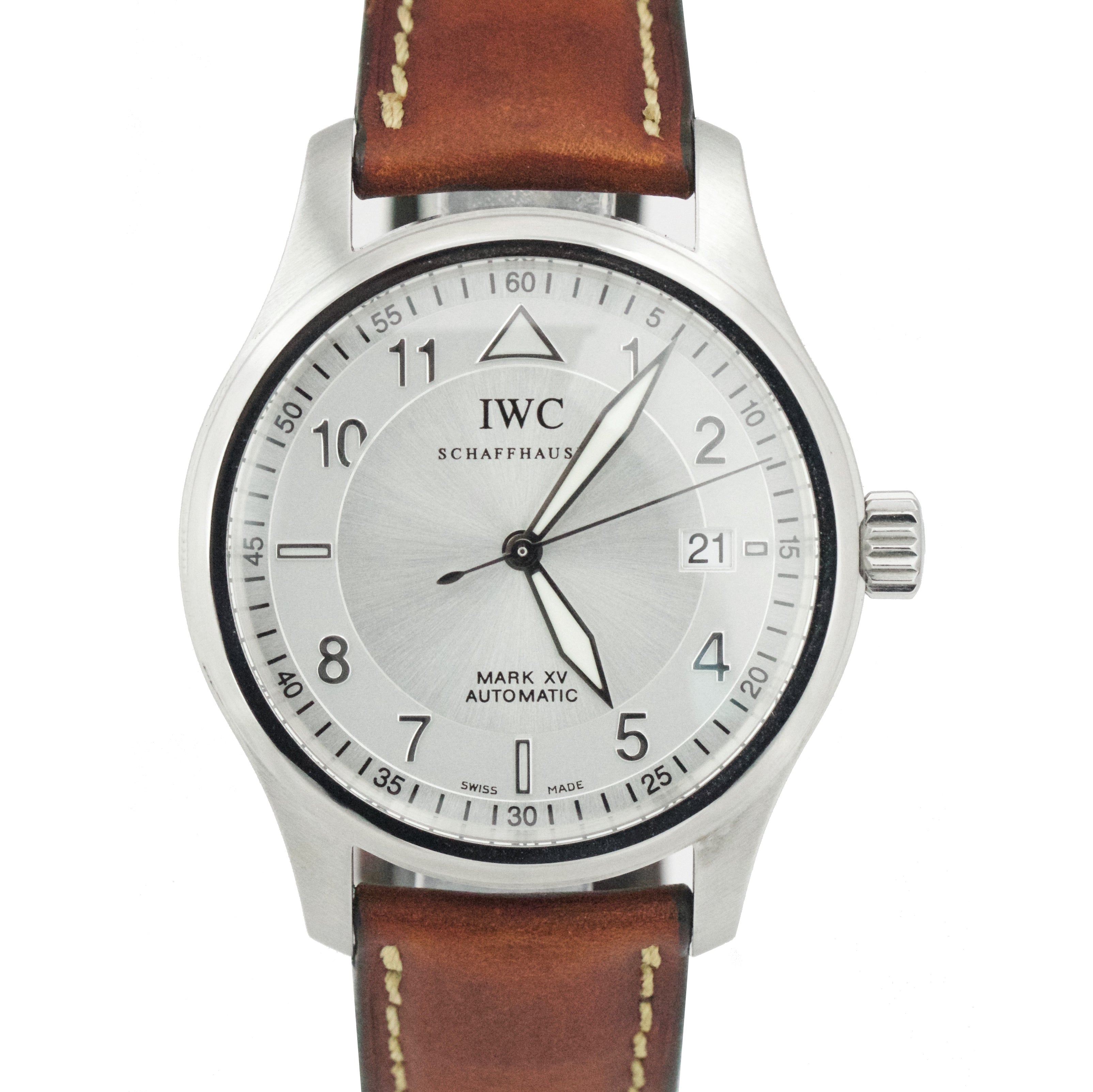 IWC Pilot Spitfire Mark XV Silver 38mm Stainless Steel Automatic Watch