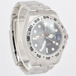 Rolex Explorer II Black Dial Orange Stainless Steel GMT Date 42mm Watch 216570