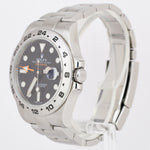 Rolex Explorer II Black Dial Orange Stainless Steel GMT Date 42mm Watch 216570