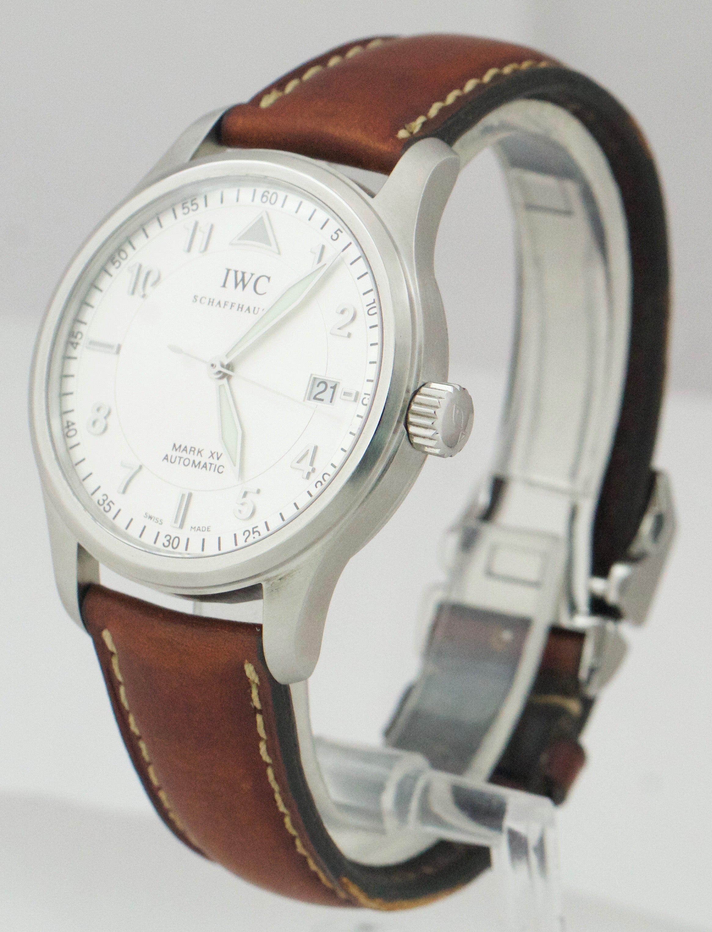 IWC Pilot Spitfire Mark XV Silver 38mm Stainless Steel Automatic Watch