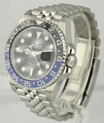 MINT Rolex GMT-Master II Batman Black Blue Jubilee Steel 126710 BLNR 40mm Watch