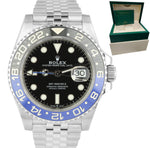 MINT Rolex GMT-Master II Batman Black Blue Jubilee Steel 126710 BLNR 40mm Watch