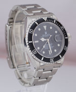 2000 Men's Rolex Submariner Date 16610 40mm Black A Stainless Steel Dive Watch