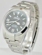 Rolex Explorer I Black 369 FULL LUME MK2 Stainless Steel 39mm 214270 Watch