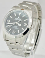 2020 Rolex Explorer I Black 369 FULL LUME MK2 Stainless 39mm 214270 Watch B+P