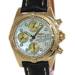 PAPERS Breitling Windrider Cockpit Chrono 18k Yellow Gold 39mm MOP K13358 Watch