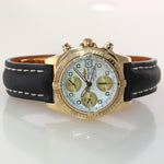 PAPERS Breitling Windrider Cockpit Chrono 18k Yellow Gold 39mm MOP K13358 Watch