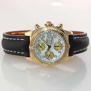 PAPERS Breitling Windrider Cockpit Chrono 18k Yellow Gold 39mm MOP K13358 Watch