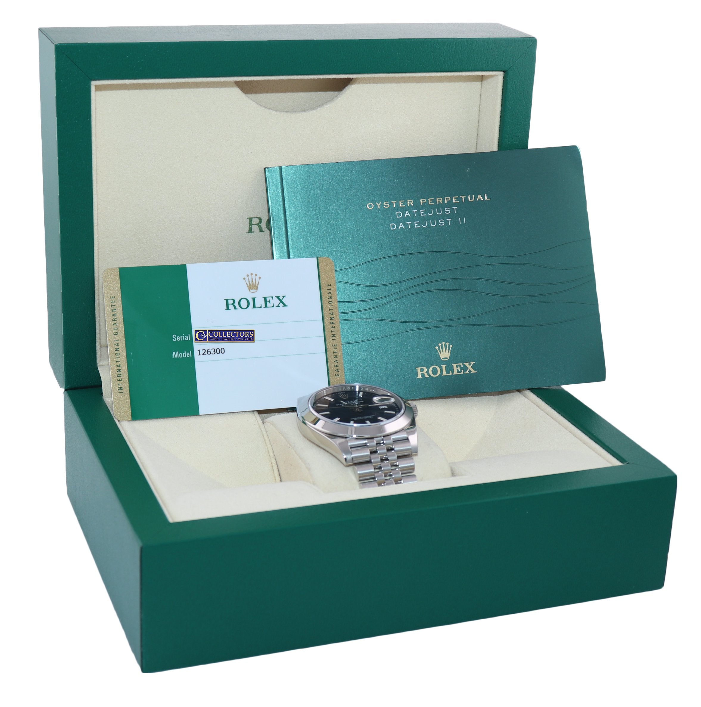 Copy of 2018 MINT PAPERS Rolex DateJust 41 Steel 126300 Blue Dial Jubilee 41mm Watch Box