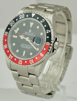 Rolex GMT-Master II 40mm Coke Black Red Stainless Steel SEL Oyster Watch 16710