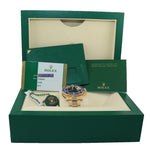 2020 PAPERS Rolex Sunburst Blue Ceramic 116618 18k Yellow Gold Watch Box