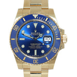 2020 PAPERS Rolex Sunburst Blue Ceramic 116618 18k Yellow Gold Watch Box