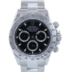MINT Rolex Daytona 116520 Black Dial Steel 40mm Oyster Watch Box