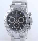 MINT Rolex Daytona 116520 Black Dial Steel 40mm Oyster Watch Box
