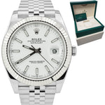 2020 Rolex DateJust 41 126334 White Stainless Steel Jubilee 41mm Swiss Watch