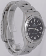 UNPOLISHED Rolex Explorer I Black 36mm 3-6-9 Stainless Steel Oyster Watch 14270