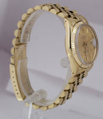 Rolex Date 15037 18K Yellow Gold 34mm Champagne Dial Jubilee Watch BOX PAPERS