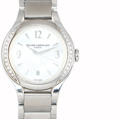 Ladies Baume Mercier Ilea 65616 Stainless Steel Quartz Diamond Date MO