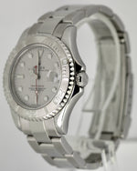 Rolex Yacht-Master Mid-Size Platinum Stainless Steel 35mm 168622 Date Watch B&P