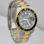 UNPOLISHED TOP CONDITION Rolex GMT-Master II Two-Tone P 18K Gold Watch 16713