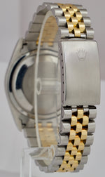 Rolex DateJust 36mm Two-Tone Champagne TAPESTRY NO HOLES Jubilee Watch 16233