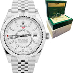 NEW MAR. 2022 Rolex Sky-Dweller White Gold White Dial 42mm Jubilee Watch 326934