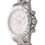 MINT Rolex Daytona Cosmograph 116520 White Steel Chronograph Z 40mm Watch 