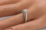 Lovely Ladies Modern 14K White Gold 0.27ctw Diamond Solitaire Engagement Ring