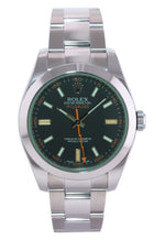 2021 NEW PAPERS Rolex Milgauss Green Bezel Anniversary 116400GV Steel Black Watch