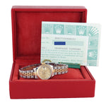 PAPERS Rolex 69173 Two Tone 18k Gold 26mm Champagne Stick Dial Watch Box