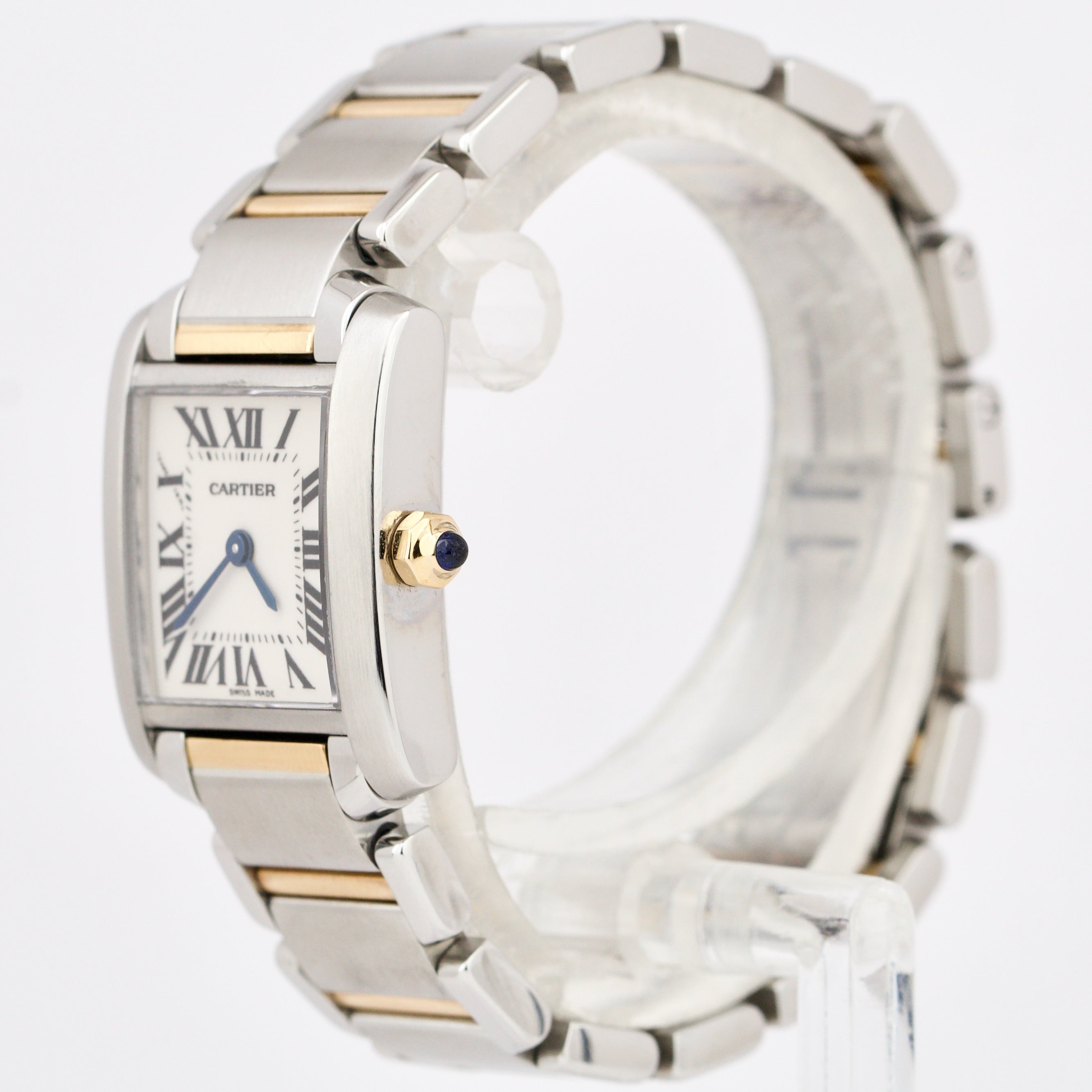 Cartier Tank Francaise Two-Tone Stainless Gold Roman Quartz Watch 2384 W51007Q4