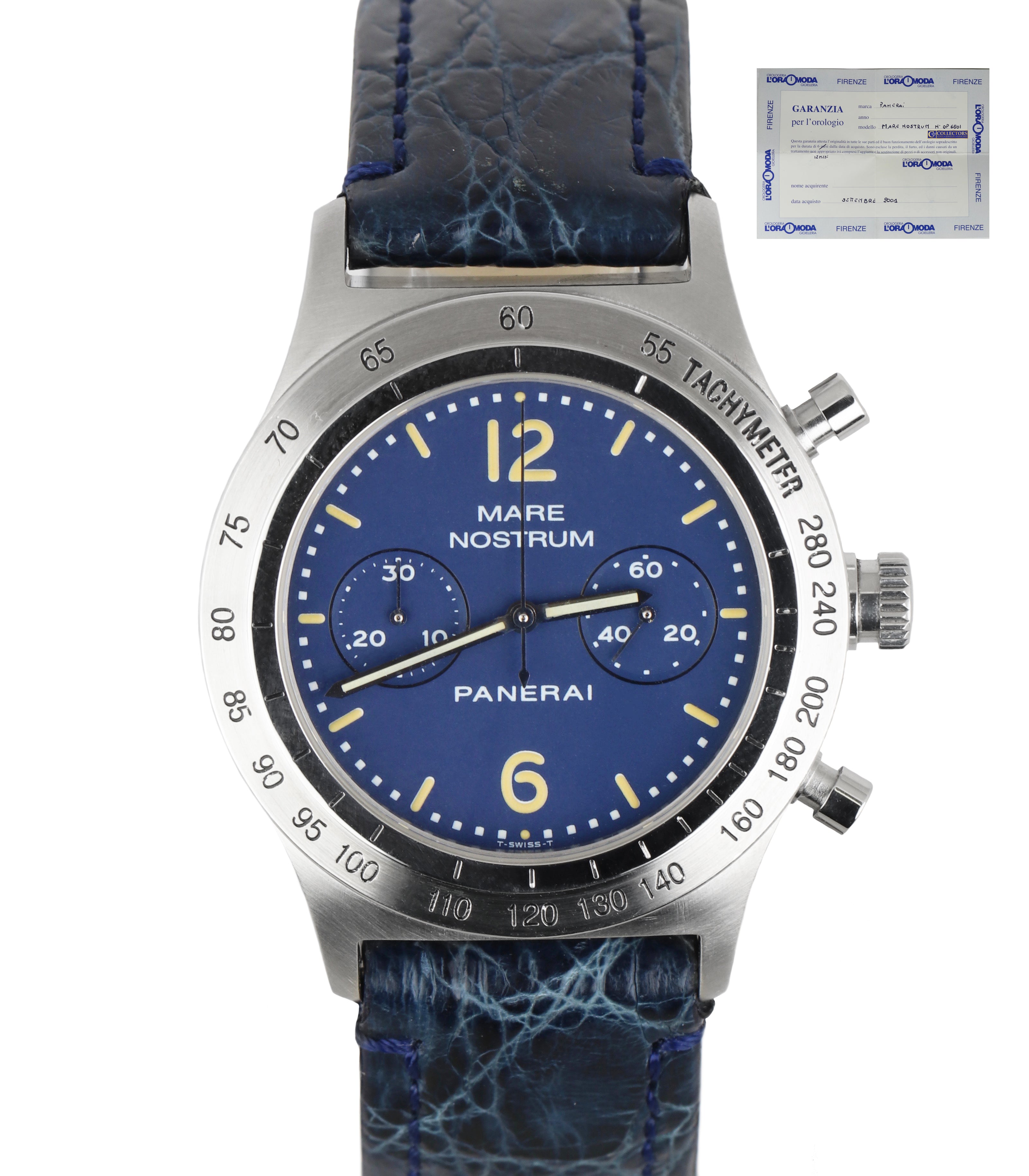 MINT Panerai Mare Nostrum PAM0006 Stainless Steel 42mm Blue Manual PAM