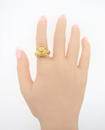 1860's Antique Victorian 14k Yellow Gold Bulldog Ring