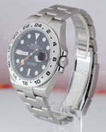 2017 Rolex Explorer II 42mm Black Orange Stainless Steel GMT Date Watch 216570