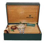Rolex 15223 18k Yellow Gold Steel MOP Diamond 34mm Two Tone Fluted Watch Box