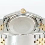 Rolex DateJust 36mm 1601 Two Tone Vignette Blue Black Diamond Dial Jubilee Watch