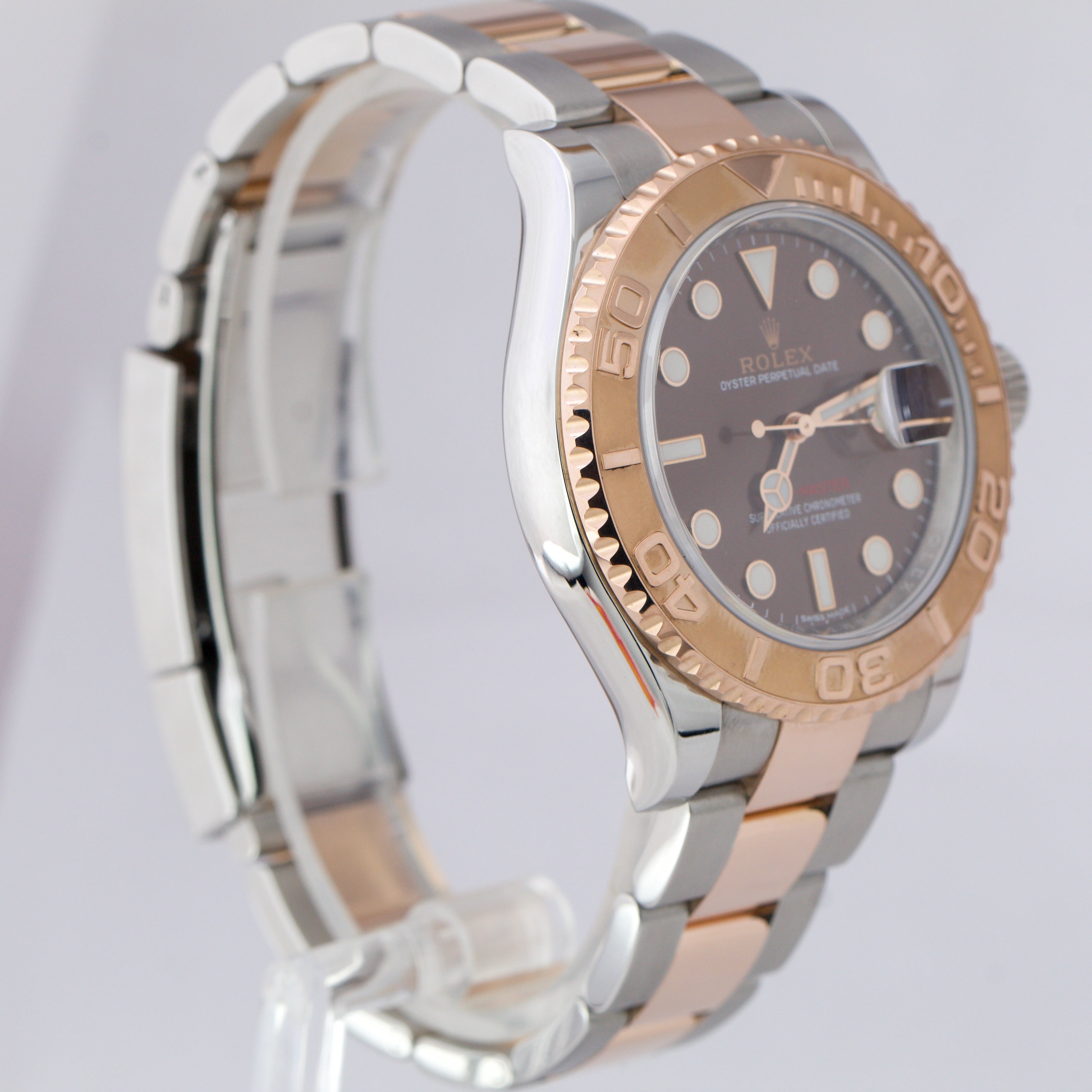 Rolex Yacht-Master 116621 CHOCOLATE 40mm 18K Everose Rose Gold Steel Date Watch