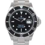 Rolex Submariner Date 16610 Steel Black Dial Oyster Band 40mm Watch Pre Ceramic