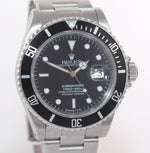 Rolex Submariner Date 16610 Steel Black Dial Oyster Band 40mm Watch Pre Ceramic