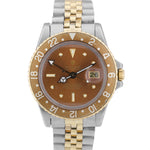 Vintage 1970 Rolex GMT-Master Root Beer Brown Two-Tone Nipple Dial Watch 1675