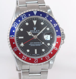 2002 MINT Rolex GMT-Master II Pepsi Steel Blue Red 16710 Watch Watch SEL Box