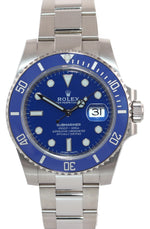 DISCONTINUED 2019 Rolex Submariner Blue Smurf 116619 White Gold Watch Box