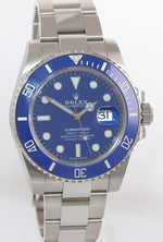 DISCONTINUED 2019 Rolex Submariner Blue Smurf 116619 White Gold Watch Box