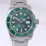 2015 MINT PAPERS Rolex Submariner Hulk 116610LV Green Dial Ceramic Watch Box