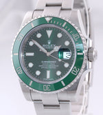 2015 MINT PAPERS Rolex Submariner Hulk 116610LV Green Dial Ceramic Watch Box