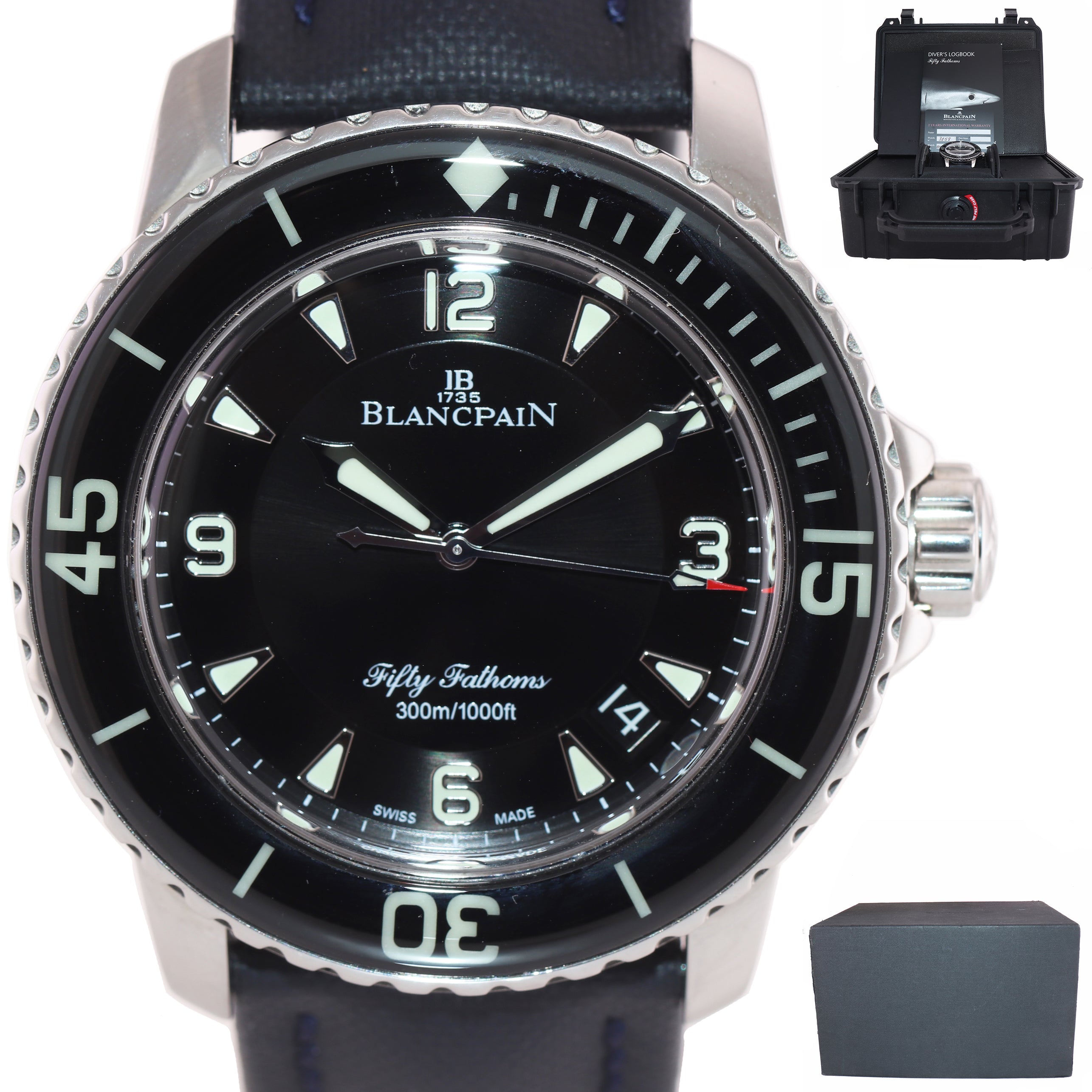 Blancpain Fifty Fathoms Automatic 5015 1130 71S Steel 45mm Black Dive